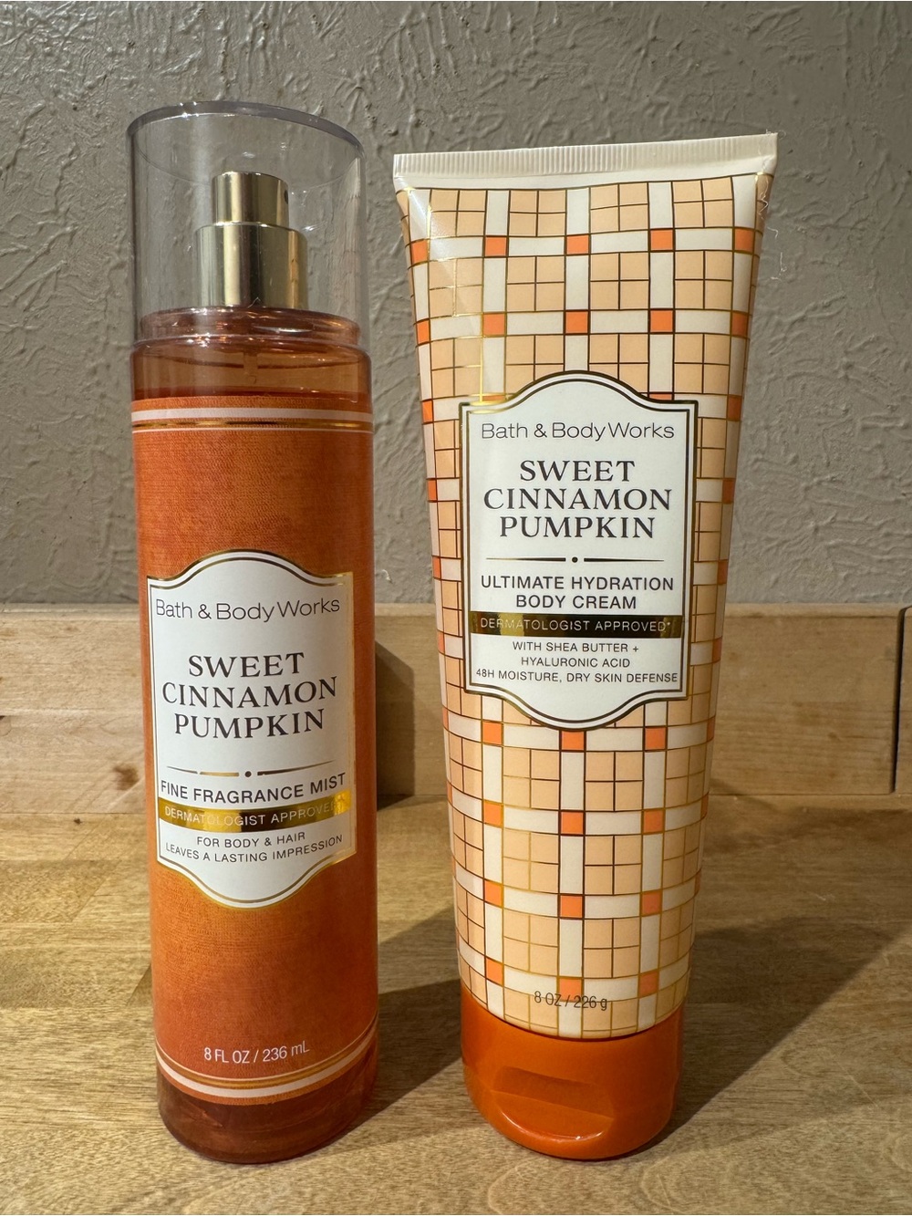 NWT Sweet Cinnamon Pumpkin Mist & Body Cream Bundle
